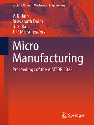cover image of Micro Manufacturing